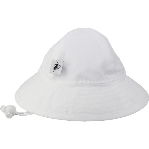 Puffin Gear Oxford Cotton UPF50+ Sun Protection Sunbeam Hat-White