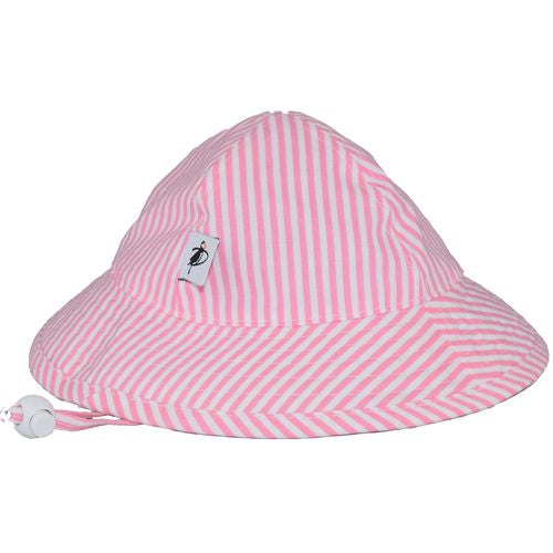 Puffin Gear Infant Cotton UPF50+ Sun Protection Sunbeam Hat-Pink Stripe