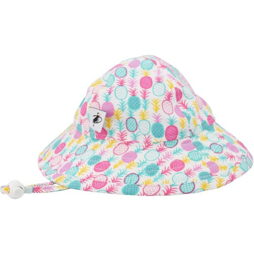 baby sun hat-pineapple print-upf50-made in canada