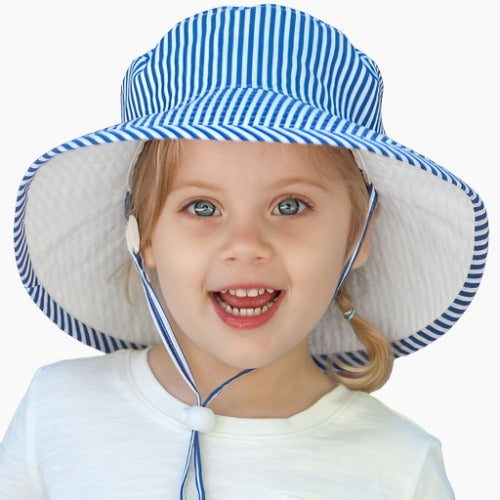 Personalized White Wide Brim Sun Protective Baby and Toddler Sun Hat for  Girls Newborn Hats Infant Summer Hat
