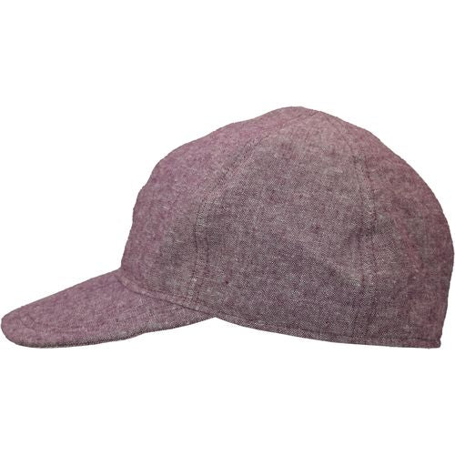 Linen Canvas Ball Cap with UPF50+ Excellent Sun Protection Built In-Peak Shades Eyes and Face-Great Casual Cap-Made in Canada by Puffin Gear-Plum