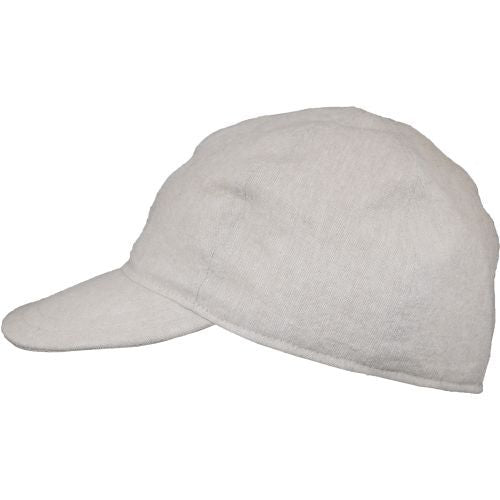 Linen Canvas Ball Cap with UPF50+ Excellent Sun Protection Built In-Peak Shades Eyes and Face-Great Casual Cap-Made in Canada by Puffin Gear-Flax