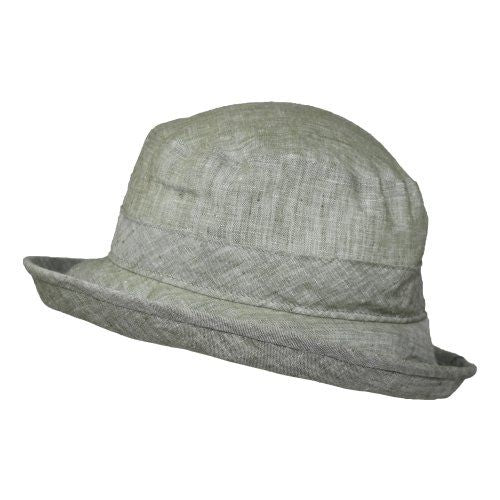 Puffin Gear Linen Chambray UPF50+ Sun Protection Bowler Hat-Made in Canada-Lichen