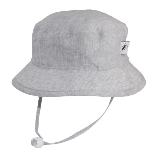 Puffin Gear Summer Day Linen UPF50+ Sun Protection Child Camp Hat-Grey