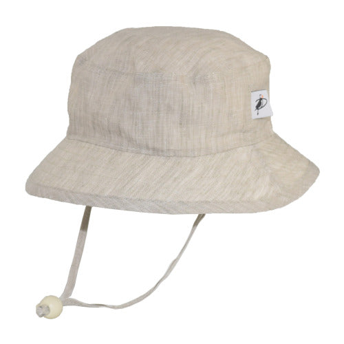 Puffin Gear Summer Day Linen UPF50+ Sun Protection Child Camp Hat-Natural