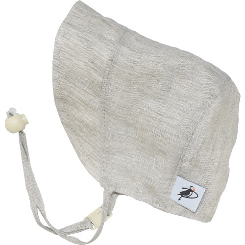 Puffin Gear Linen Infant and Toddler Bonnet-UPF50 Sun Protection-Made in Canada-Natural