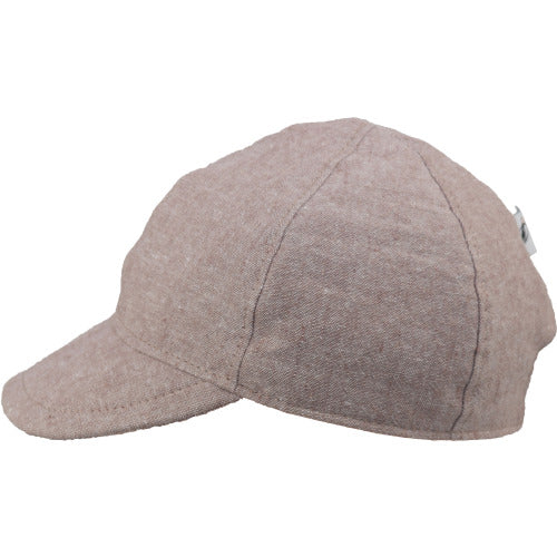 Child and Toddler UPF50+ Linen Ball Cap Made in Canada by Puffin Gear-Mocha