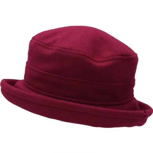 Puffin Gear Melton Wool Winter Bowler Hat-Made in Canada-Merlot