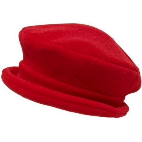 Puffin Gear Polartec Classic 200 Series Fleece Rolled Brim Ladies Winter Hat-Made in Canada-Red