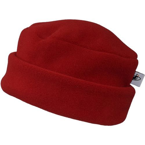 Puffin Gear Polartec Classic 300 Series Fleece Cuffed Pillbox Hat-Made In Canada-Red