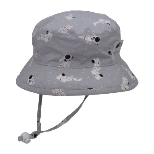 kids sun protection camp hat by Puffin Gear SALE-grey astronaut