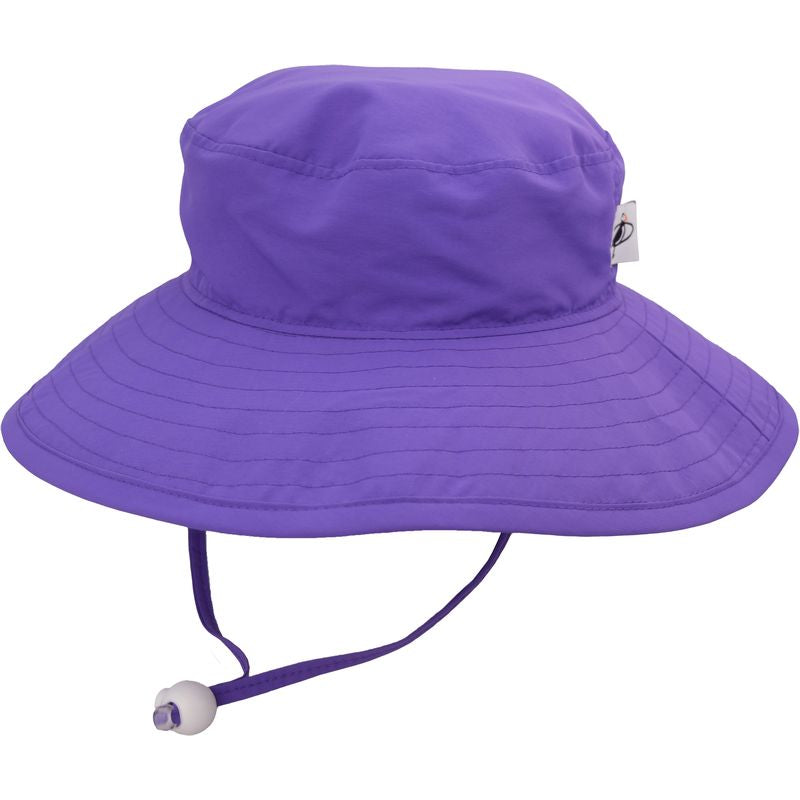 Puffin Gear UPF50+ Sun Protection Wide Brim Child Hat-Solar Nylon-Made in Canada-Purple