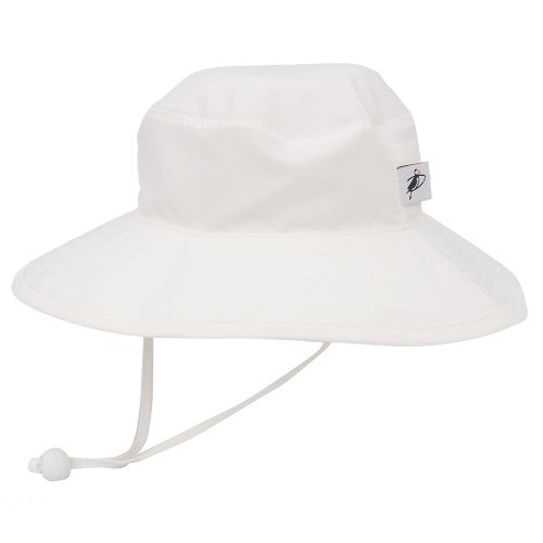 Puffin Gear UPF50+ Sun Protection Wide Brim Child Hat-Solar Nylon-Made in Canada-White