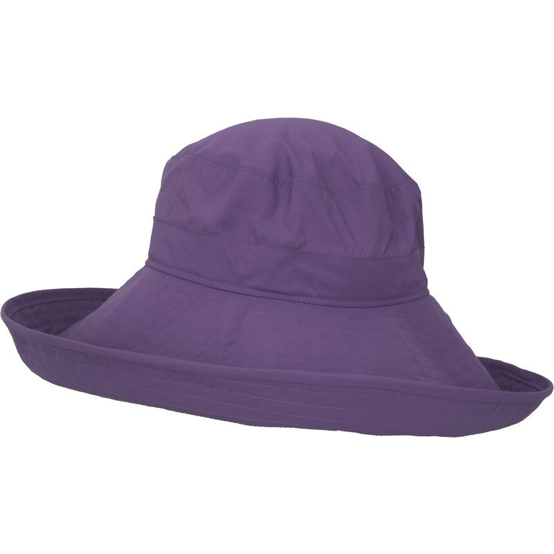 ultra wide six inch brim starlet sun hat in purple-made in canada by puffin gear-UPF50