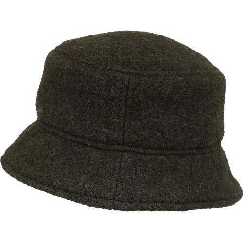 Puffin Gear Tilburg Boiled Wool Bucket Crusher Hat-Made in Canada-Forest Green