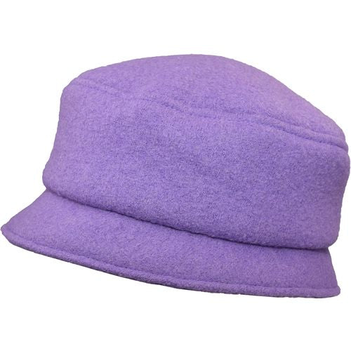 Puffin Gear Tilburg Boiled Wool Stroll Pillbox Hat-Made in Canada-Lavender