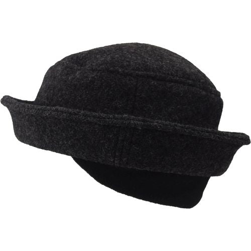 Boiled Wool Crusher Hat with Internal Fleece Ear Cover for Cold Weather Days-Made in Canada by Puffin Gear