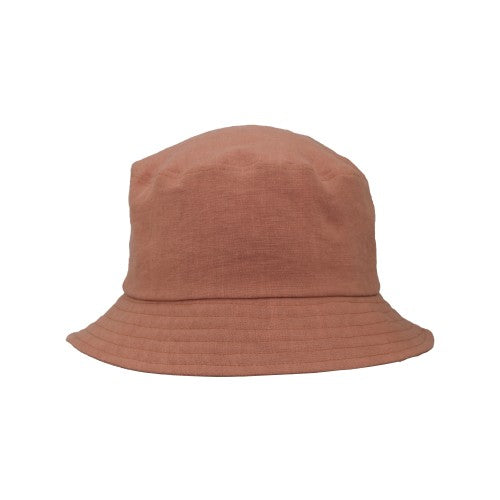 Puffin Gear Patio Linen UPF50 Sun Protection Bucket Hat-Made in Canada -Salmon