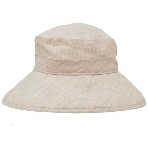 Puffin Gear Linen Chambray UPF50+ Sun Protection Wide Brim Garden Hat-Made in Canada-Almond