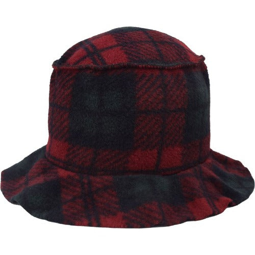 Red Plaid Snowman Hat