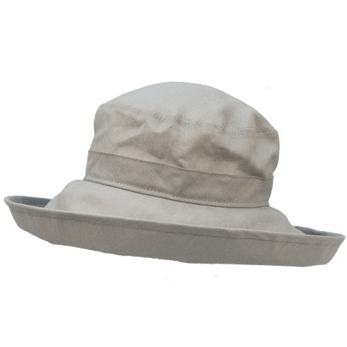 Puffin Gear Linen Wide Brim UPF50+ Sun Protection Hat-Made in Canada-Silver Grey