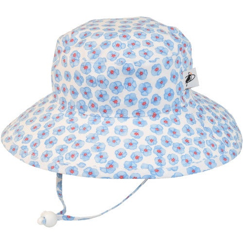 Puffin Gear Sunbaby Hat UPF50 SALE blue pansy
