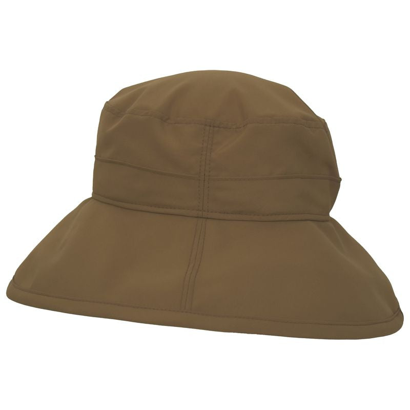 Solar Nylon Wide Brim Afternoon Hat with UPF50 Sun Protection Built In, Lightweight and quick drying-Made in Canada by puffin Gear-Coyote Brown
