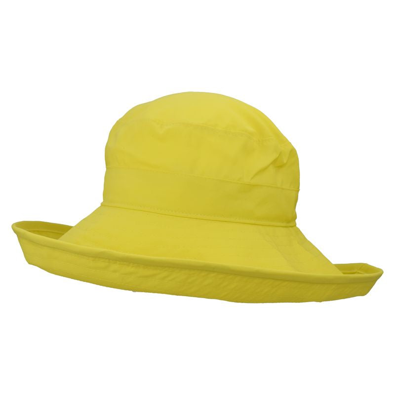 Puffin Gear&#39;s 4.5 inch wide brim classic hat in light weight solar nylon that dries quick and provides upf50+ excellent sun protection. made in canada by puffin gear - yellow