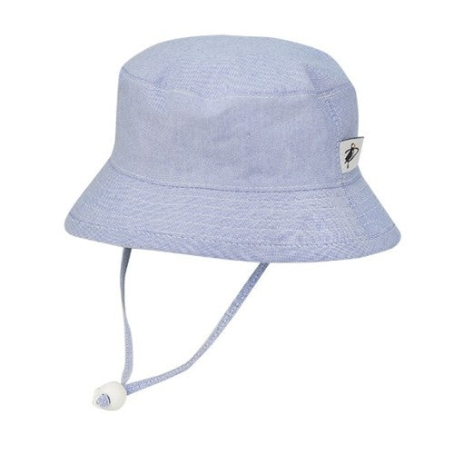 Puffin Gear Oxford Cotton UPF50+ Sun Protection Child Camp Hat-Made in Canada-Blue