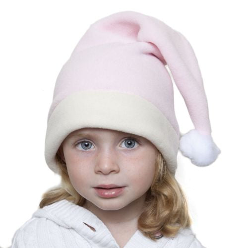 Polartec Fleece Kids Santa Hat-Pink-Made in Canada