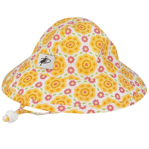 infant UPF50+ sun hat - daisy mosaic